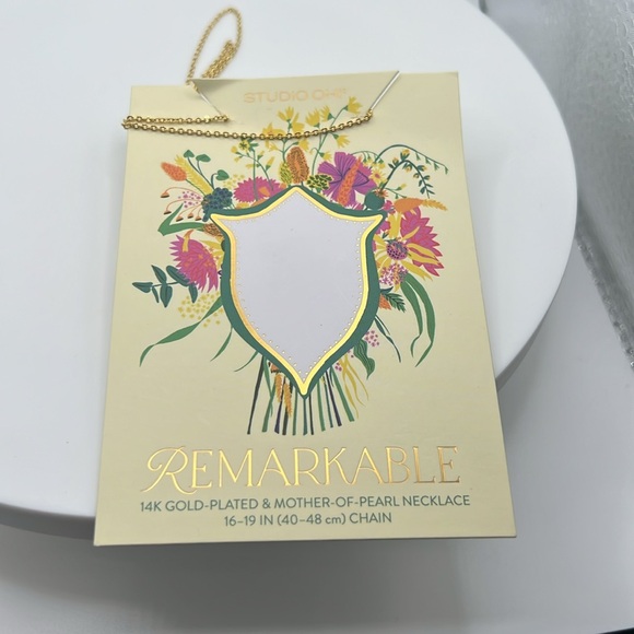 1200. Studio Oh! Gold Necklace with Initial R Pendant - Picture 2 of 3